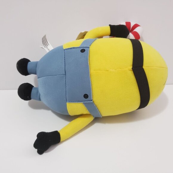 Despicable Me Minion Stuart Candy Cane Christmas Yellow Plush Soft Toy Factory - Picture 4 of 13
